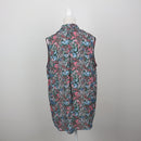 Contempo Dark Floral Meadow Print Sleeveless V-Neck Chiffon Blouse – Size 18-2