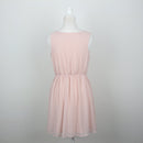 Blush Pink Surplice V-Neck Ruched Waist Chiffon Mini Dress – Size L-3