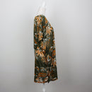 H&M Olive Green Tropical Palm Print V-Neck Kaftan Beach Cover-Up – Size M-2