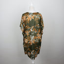 H&M Olive Green Tropical Palm Print V-Neck Kaftan Beach Cover-Up – Size M-3