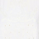 White Broderie Anglaise Flutter-Sleeve Tiered Peplum Blouse – Size M-2