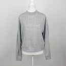 Grey Marl Iridescent Sequin Floral All-Over Crew-Neck Sweatshirt – Size S-1