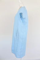 Light blue dress - mandarin collar shirt-3