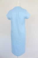 Light blue dress - mandarin collar shirt-4