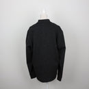 Charcoal Marl Three-Button Polo Collar Long-Sleeve Sweatshirt – Size M-3
