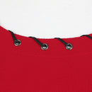 Cherry Red Tiered Cape-Layer Scoop-Neck Gold Eyelet Trim Long-Sleeve Blouse – Size 36-4
