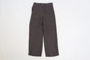 Charcoal wide leg 100% linen pants-1