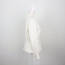 H&M Off-White Single-Button Notch Lapel Tailored Linen-Blend Blazer – Size 10-2