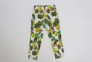 Palm leaves print stretchy pants-3