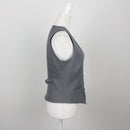 Steel Grey Five-Button V-Neck Tailored Suit Waistcoat with Welt Pockets – Size 32-1