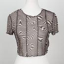 H&M Sheer Cropped Top | Size M-1