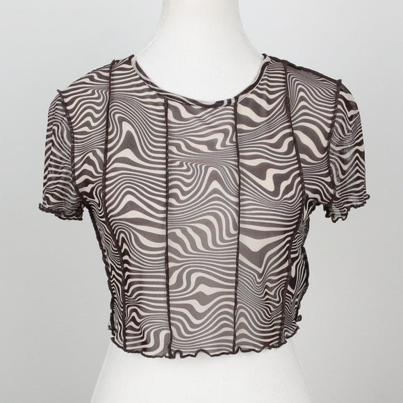 H&M Sheer Cropped Top | Size M