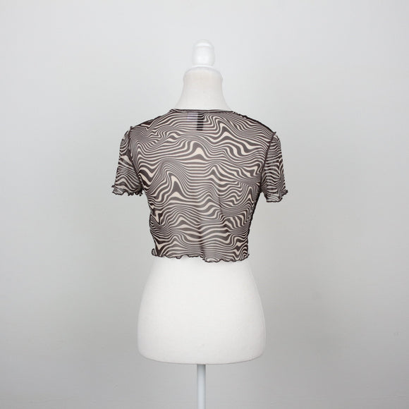H&M Sheer Cropped Top | Size M