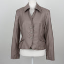 Next Tailored Khaki Cropped Blazer | Size 14-1