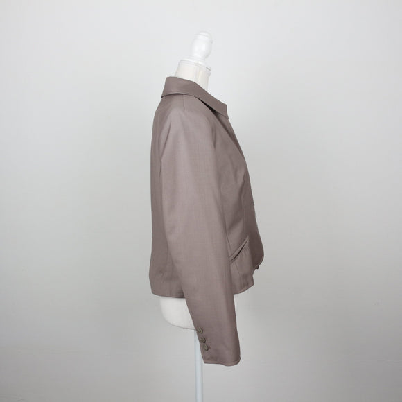 Next Tailored Khaki Cropped Blazer | Size 14