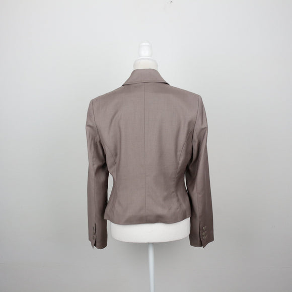 Next Tailored Khaki Cropped Blazer | Size 14