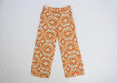 Orange tie-dye wide leg pants-1