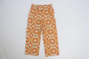 Orange tie-dye wide leg pants-3