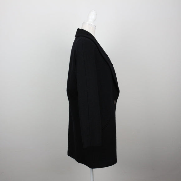 Alveco Vintage Black 70% Wool Coat | Size 8