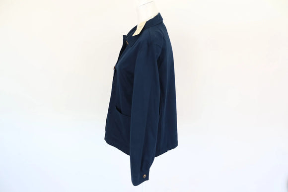 Cotton stretch navy blue jacket
