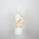 Cream Floral Crop Top | Size M-2