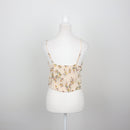 Cream Floral Crop Top | Size M-3