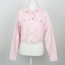 RE: Baby Pink Cropped Denim Jacket | Size 10-1