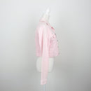 RE: Baby Pink Cropped Denim Jacket | Size 10-3