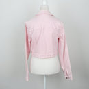 RE: Baby Pink Cropped Denim Jacket | Size 10-2