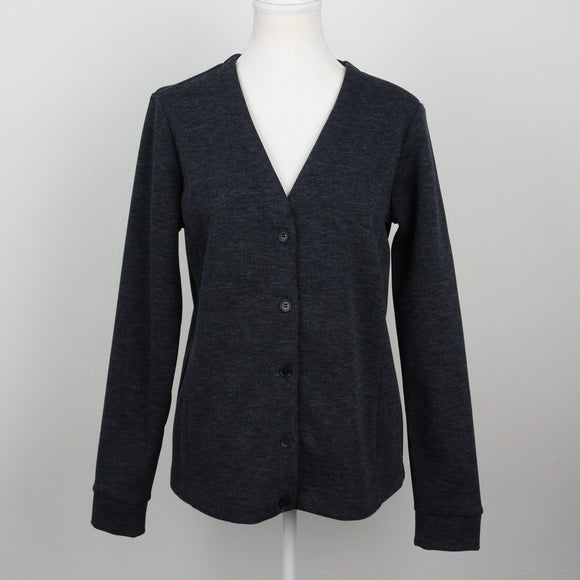 Navy Blue Chunky Knit Cardigan | Size 34