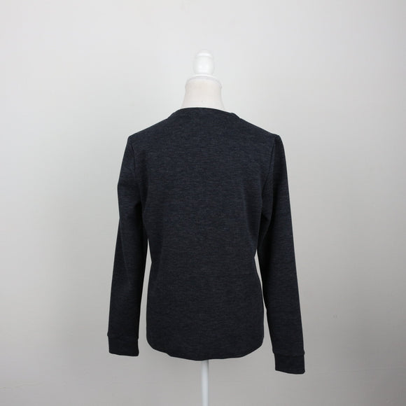 Navy Blue Chunky Knit Cardigan | Size 34