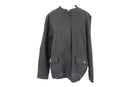 Black rayon linen bomber jacket-1