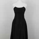 Black Strapless Lace-Up Evening Gown | Size 32-5