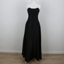Black Strapless Lace-Up Evening Gown | Size 32-1