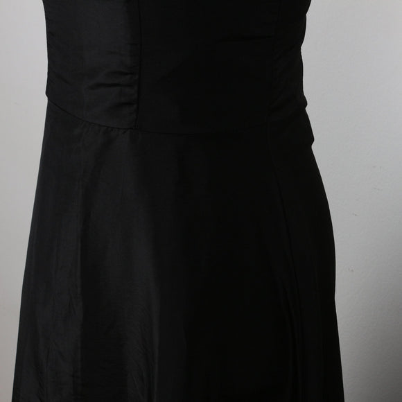 Black Strapless Lace-Up Evening Gown | Size 32