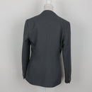 Grey Double-Breasted Single-Button Blazer | Size 34-3