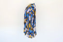 Long sleeve blue, pink and yellow blouse - XL-3