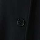 Navy Blue Soft-Touch Mid-Length Button Coat | Size 34-3