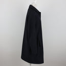 Navy Blue Soft-Touch Mid-Length Button Coat | Size 34-4
