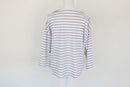Beige stripe round neck long sleeve t-shirt - XL-4