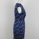 Country Road blue printed bodycon dress - 4-5