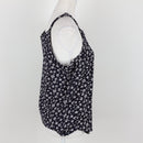 Navy Blue & White Strappy Blouse | Size S-3