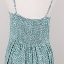 Green and white floral strappy midi dress - 10-4