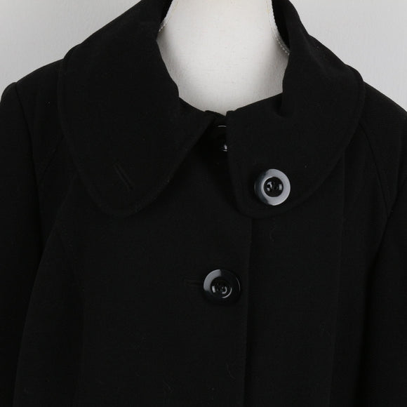 Debenhams Collection Black Cropped Coat | Size 20