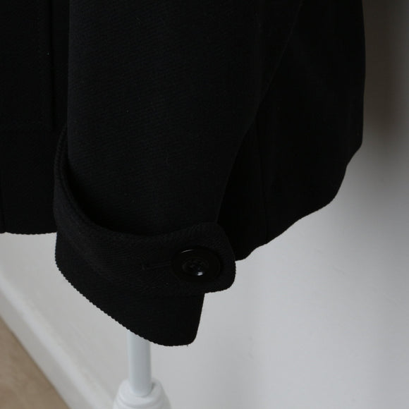 Debenhams Collection Black Cropped Coat | Size 20