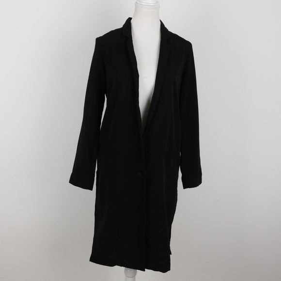 H&M Black Lightweight Long Blazer Jacket | Size 32