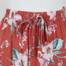 Orange Floral Skirt | Size S-3