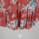 Orange Floral Skirt | Size S-2
