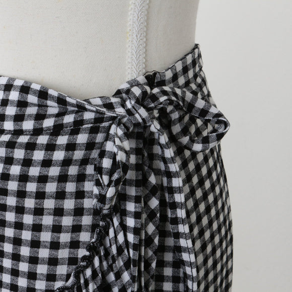 Cotton On Black Gingham Mini Skirt | Size L