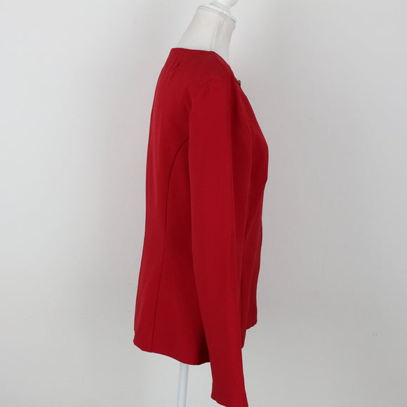 Vintage Red Zip-Up Blazer | Size M